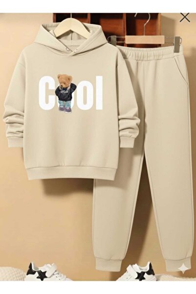 Nice Clothes Children's Tracksuit Set Hooded Unisex Cool Basli