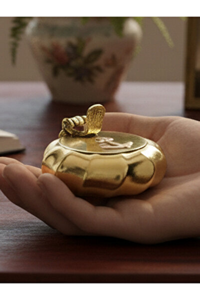 moryconcept Κομψό ορειχάλκινο τασάκι με καπάκι - 6 εκ.