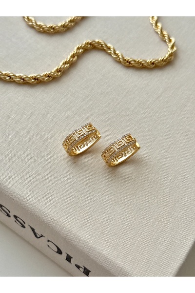 YOUES JEWELRY 316l Çelik CM VİP Seri 14 K Altın Renk Lüx Renk Gold VIP Seri P...