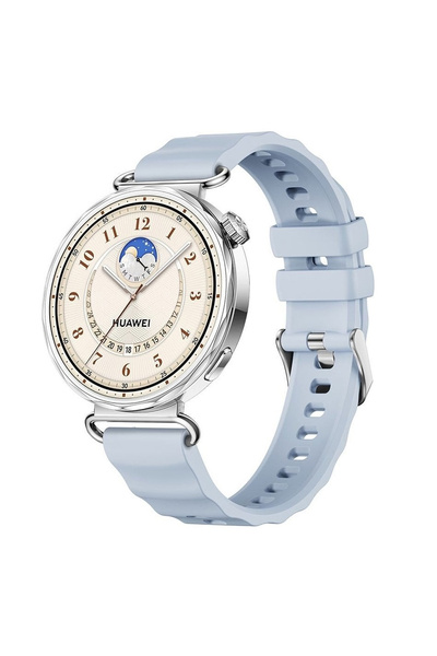 LEWUFOR Huawei Watch GT6/GT5/GT4 41mm Uyumlu 18mm ZigZag Tasarımlı Silikon A+...