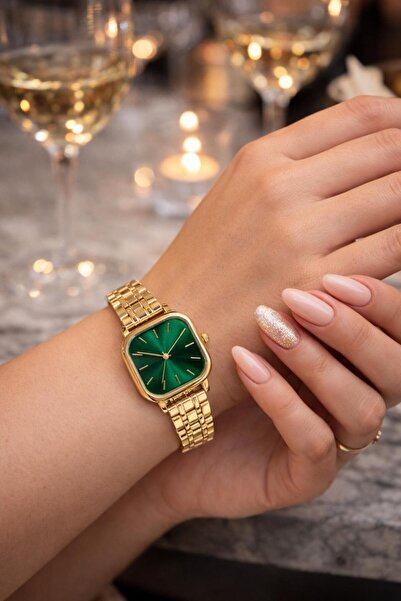 LOOQ Retro Cord Square Dial Women's Wristwatch