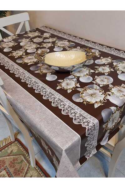 Başak Ev Tekstili Fiber Pvc Tablecloth – Modern, Durable, Wipeable, and Styli...