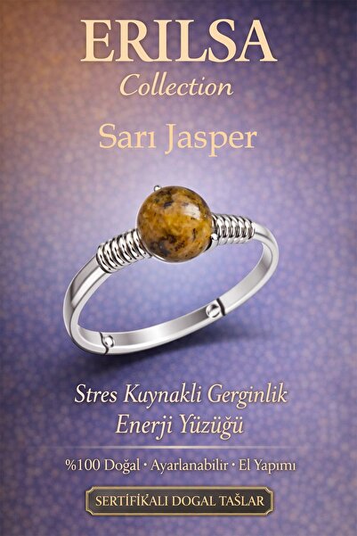 Erilsa خاتم الطاقة المعتمد لتخفيف التوتر - علبة رفيعة قابلة للتعديل من الجاسب...