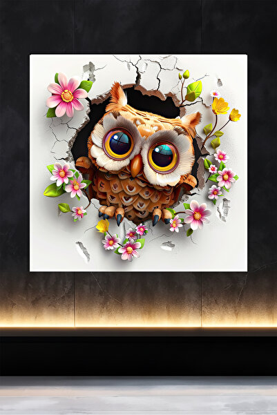 Lucena Metal Painting Hole in the Wall Collection - Owl 6