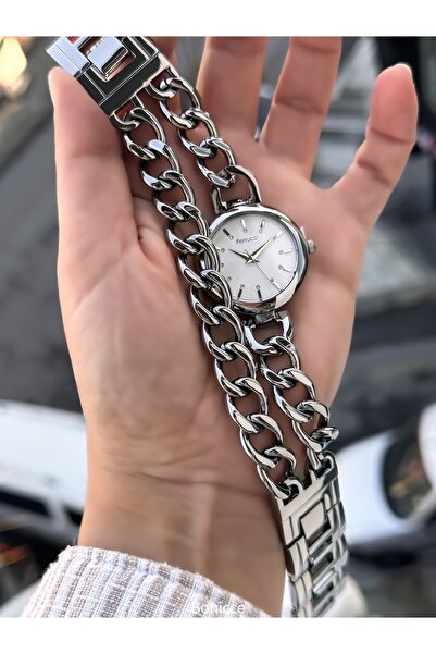 Ferrucci Double Tour Chain Special Series Steel Cord, Silver Color, Gift for ...