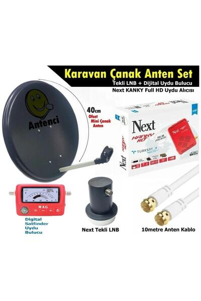 Antenci 40cm Karavan Çanak Anten Seti +Next HD Uydu Alıcısı +MAG Dijital Uydu...