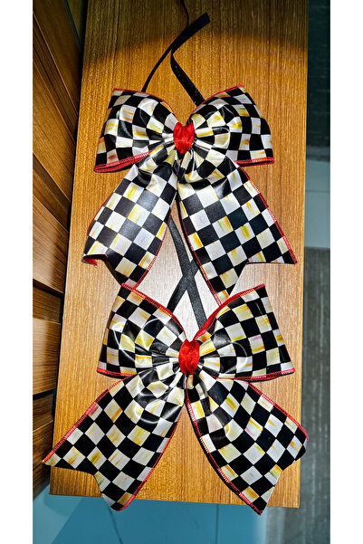 GÜLHOBY Mackenzie Deden Checkered Pattern Ribbon Bow 2” Pieces