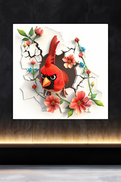 Lucena Pictură metalică Colecția Hole in the Wall - Cardinal Bird 5