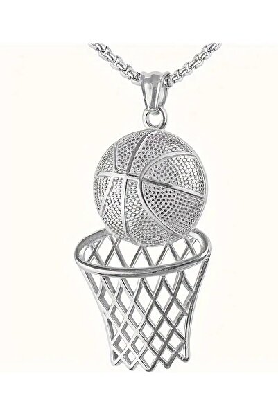 DeNors Basketball | Basketball Hoop and Ball Figured Necklace