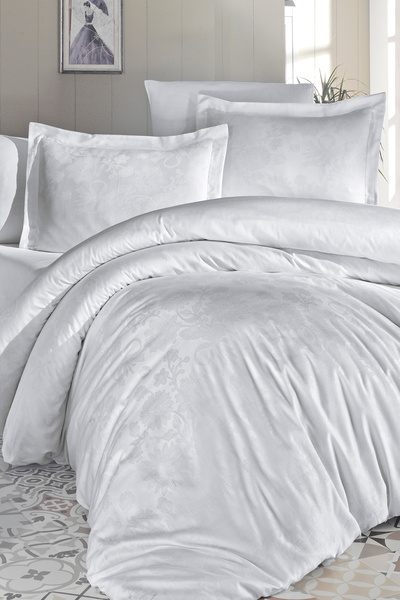 First Choice Herra 100% Cotton Satin 200 Tc (80 Thread) Jacquard Double Duvet...