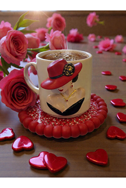 Renklerin Atölyesi Şapkalı kız + epoksili tabak