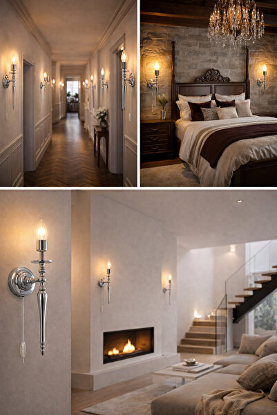 Eglo Wall lamp BEDWORTH 78317 1xE27 max 60W IP20 Glossy Chrome 190×105×415mm