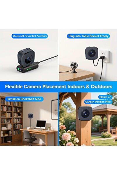 Hesapli Alisveris HD Mini WİFİ Kamera Güvenlik Kamera (Uzaktan İzleme - Hafıza Kart Kayıt)