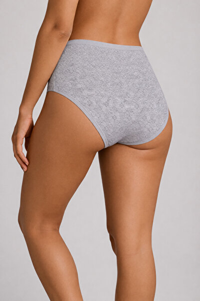 Lantliv 3 Pcs Women's Heart Pattern High Waist Cotton Panties, Women's Panties, High Waist Panties