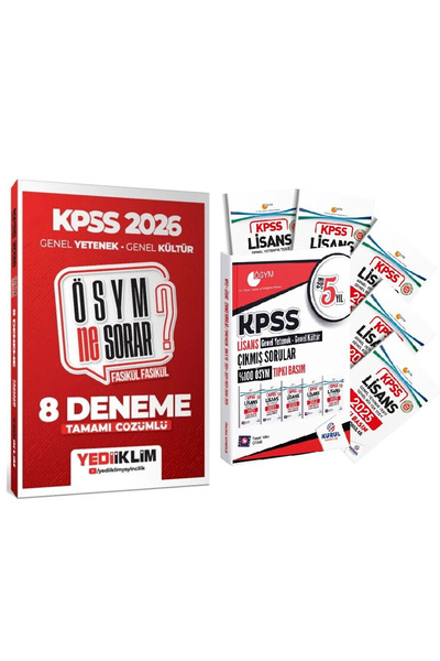 Yediiklim Yayınları Yediiklim 2026 KPSS Genel Yetenek Genel Kültür ÖSYM Ne So...