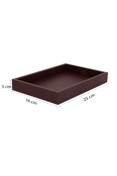 MOENAStudio Small Size Burgundy Faux Leather Tray