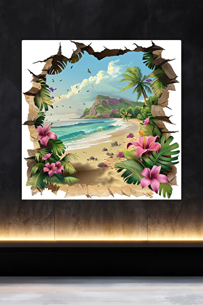 Lucena Колекция метални картини за стена - Плаж 3