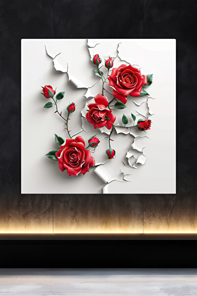 Lucena Pictură metalică Hole Collection pe perete - Trandafir 4