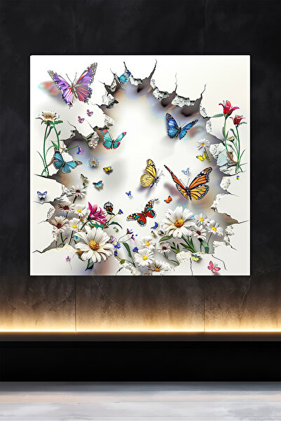 Lucena Колекция метални картини за стена - Пеперуда 3