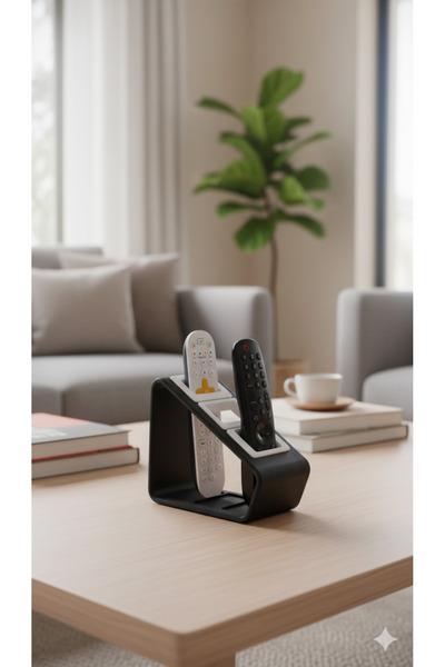 MİNELLY Three-Compartment Modern Remote Control Stand