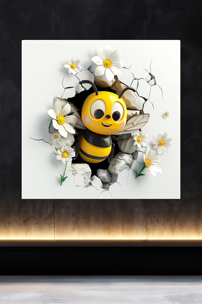 Lucena Pictură metalică Colecția Hole on the Wall - Albină 1