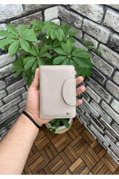 GUARD Nubuk Krem Deri Cüzdan
