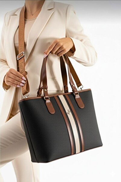 ÇANTAM GELSİN Miami Polo Women's Large Size 4-Section Adjustable Long Strap S...