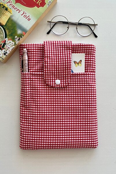 Outlet Çarşım Husă pentru cărți cu buzunar Gingham Cadou pentru iubitorii de ...