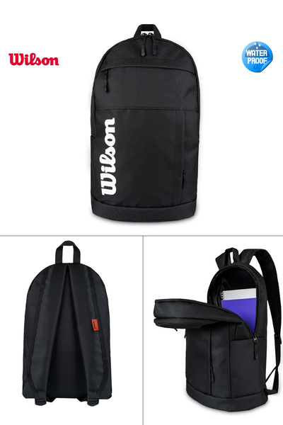 Wilson حقيبة ظهر مدرسية رياضية مقاومة للماء للجنسين مرخصة للاستخدام اليومي في...