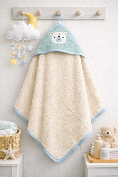 krm kerem bebe 75*75cm 100% Cotton Embroidered with Head & Soft & Water Absor...
