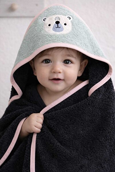 krm kerem bebe 75*75cm 100% Cotton Embroidered with Head & Soft & Water Absor...