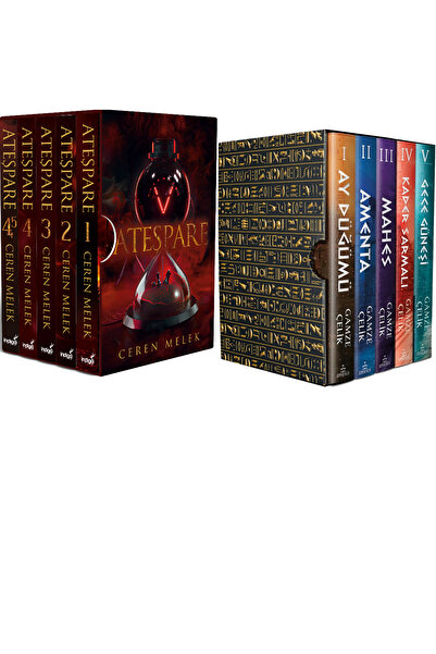 İndigo Kitap Ateşpare 5 Kitaplık Kutulu Set - Ciltli ve Piramit Serisi 5 Kita...