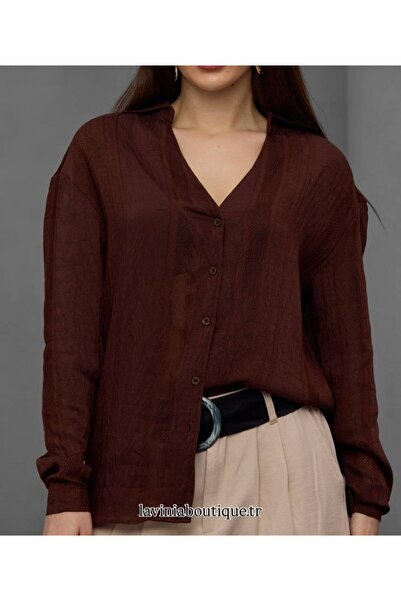 LAVİNİA Petek Pervazlı Gömlek