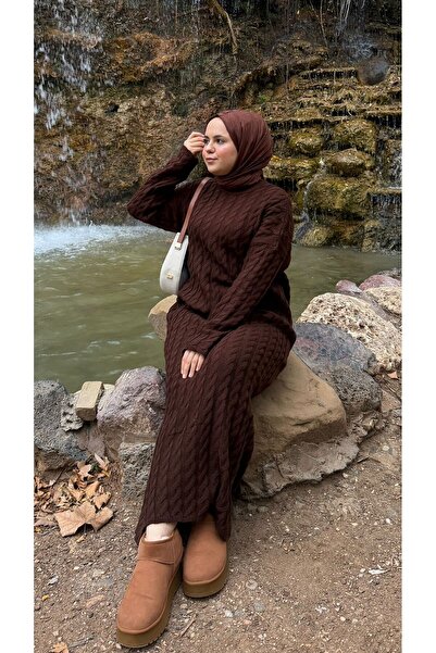 Zübeyde Sayın Women's Knitted Detailed Knitwear Dress