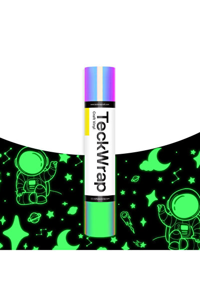 Teckwrap Craft Karanlıkta Parlayan (Glow In the Dark) Vinil - Opal White - 1 ...