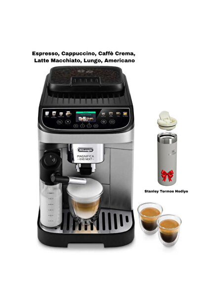 DELONGHİ Magnifica Evo Next Fully Automatic Espresso Machine Lattecrema Hot T...