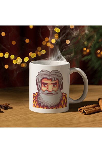 ALPŞAN TİCARET Stardew Valley Linus Pixel Art Mug - Gamer Gaming Themed Coffe...