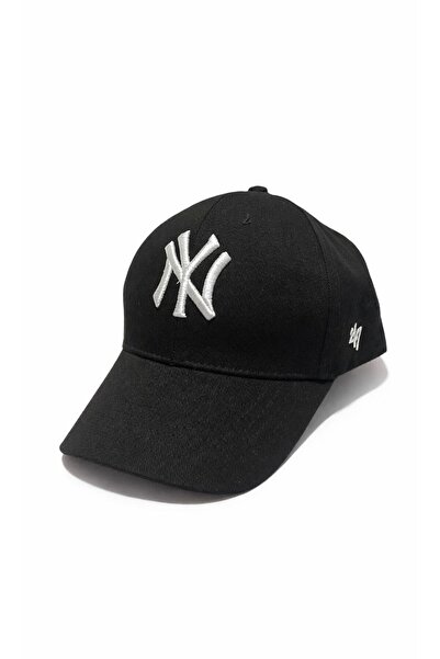 MSA Unisex Baseball Ny Embroidered Hat Black-White