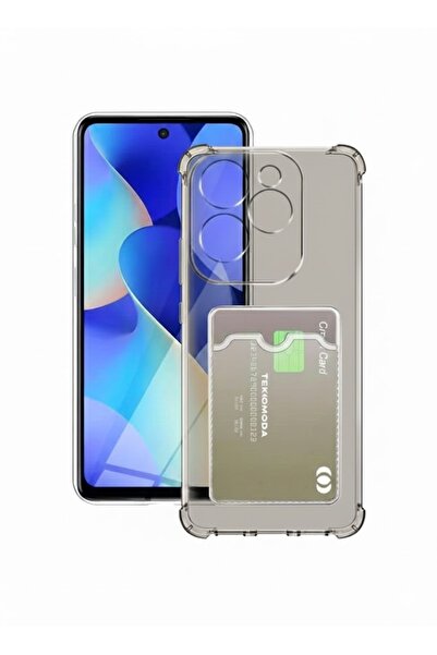 TEKNOMODA Tecno Spark 20 PRO Kılıf Kartlıklı Anti Şok Korumalı Şeffaf Silikon...