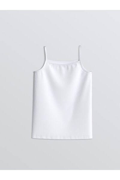 LC Waikiki Square Neck Strap T-Shirt for Girls, 2-Piece Set