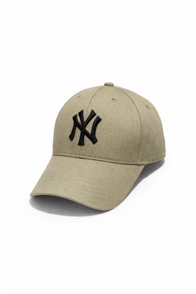 MSA Unisex Baseball Ny Embroidered Hat Beige-Black
