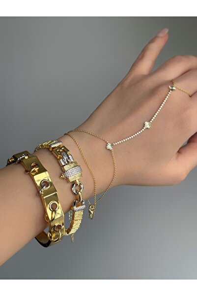 VİP AKSESUARRR KADIN HALKALI ÇELİK KELEPÇE BİLEKLİK