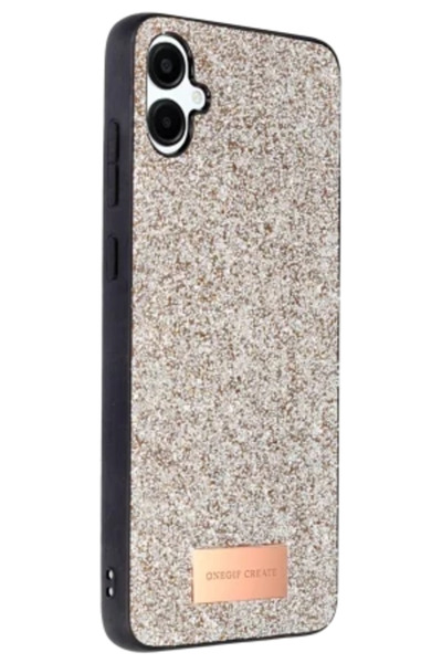 cepmoda Samsung Galaxy'A06' Bright Silvery Luxury Design Elite Cover/Case - Gold