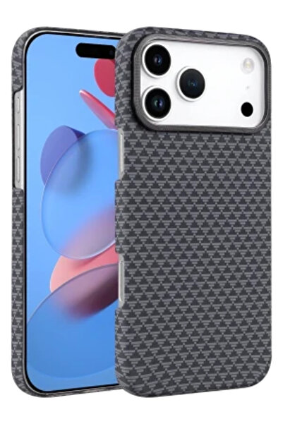 cepmoda غطاء/حافظة من الألياف الصلبة الرقيقة من iPhonE '17 PRO MAX' VEGA - رمادي