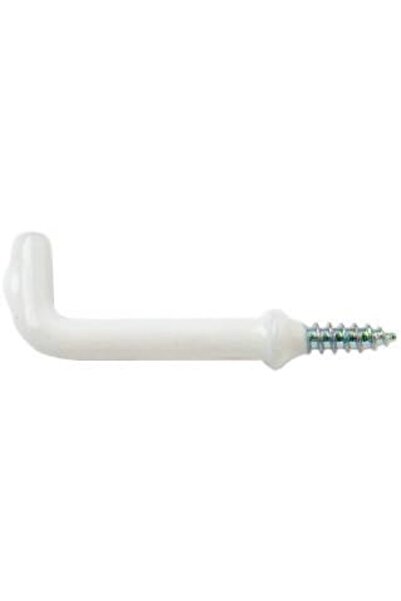 Merriway خطافات خزانة ملابس بيضاء مطلية بالبلاستيك، 25 مم