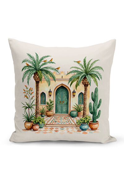 Bertille Home غطاء وسادة مطبوع رقميًا مزدوج الجوانب من سلسلة رمضان (غطاء سرير...