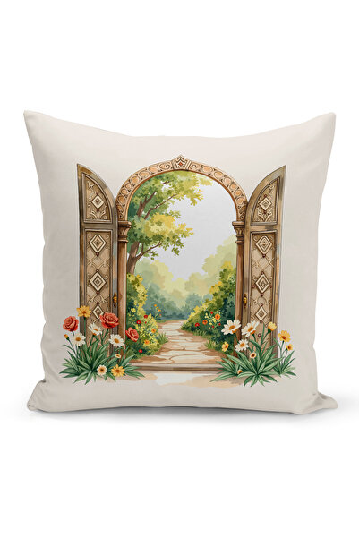 Bertille Home غطاء وسادة مطبوع رقميًا مزدوج الجوانب من سلسلة رمضان (غطاء سرير...