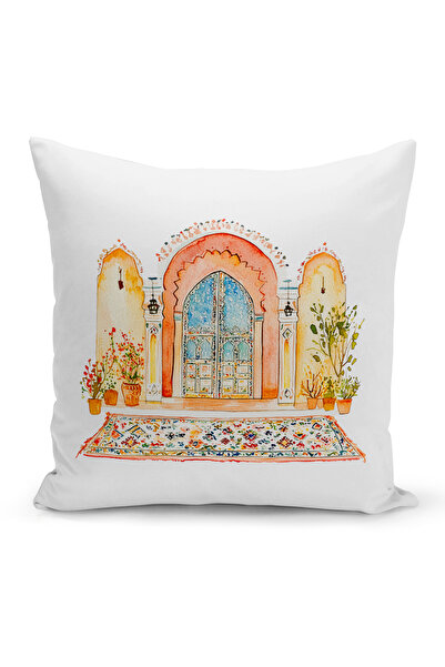 Bertille Home غطاء وسادة مطبوع رقميًا مزدوج الجوانب من سلسلة رمضان (غطاء سرير...