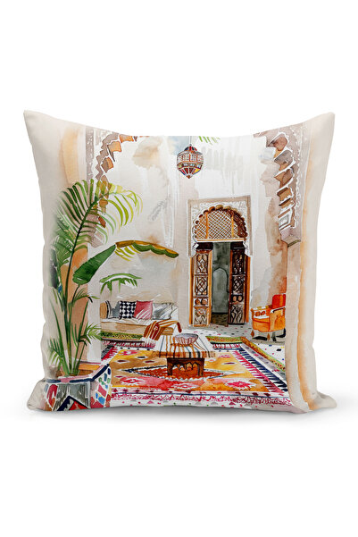 Bertille Home غطاء وسادة مطبوع رقميًا مزدوج الجوانب من سلسلة رمضان (غطاء سرير...