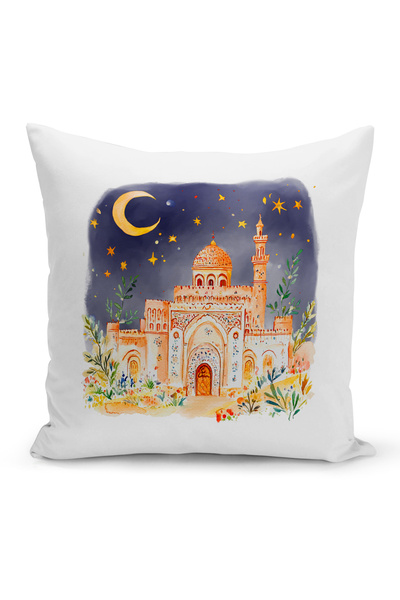 Bertille Home غطاء وسادة مطبوع رقميًا مزدوج الجوانب من سلسلة رمضان (غطاء سرير...